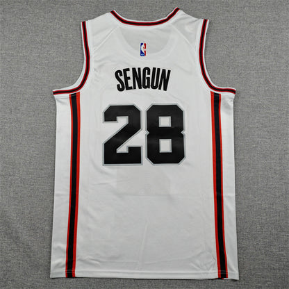 Men's Houston Rockets Alperen Sengun #28 White 2024/25 Swingman Player Jersey - City Edition