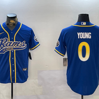 Men's Los Angeles Rams Byron Young #0 Royal Game Jersey1