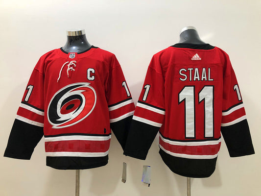 Men's Carolina Hurricanes Jordan Staal #11 Red Home Breakaway Player Jersey1