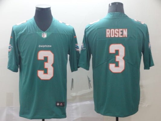 Men's Miami Dolphins Josh Rosen #3 Green Game Jersey1