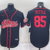 Men's San Francisco 49ers George Kittle #85 Black Game Jersey1 Joint Edition