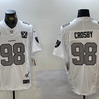 Men's Las Vegas Raiders Maxx Crosby #98 White Player Game Jersey1