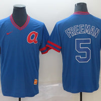 Men's Atlanta Braves Freedie Freeman #5 Blue Replica Jersey1