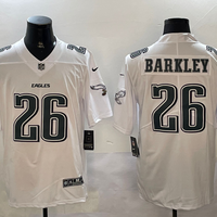 Men's Philadelphia Eagles Saquon Barkley #26 Tundra White Fashion Game Jersey1