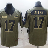 Josh Allen #17 Buffalo Bills Brown Player Game Jersey - JerseysFreak