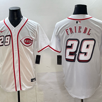 Men's Cincinnati Reds TJ Friedl #29 White 2025 MLB Speedway Classic Home Replica Jersey