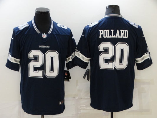 Men's Dallas Cowboys Tony Pollard #20 Navy Game Player Jersey1