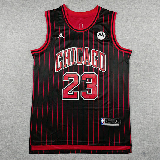 Men's Chicago Bulls Michael Jordan #23 Black Swingman Player Jersey - Statement Edition