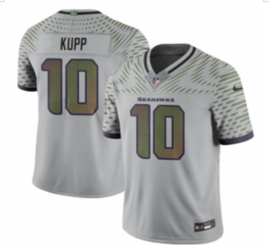 Men's Seattle Seahawks Cooper Kupp #10 Wolf Gray 2025 Rivalries Collection Limited Jersey