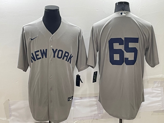 Men's New York Yankees Nestor Cortes Jr. #65 Gray Replica Player Name Jersey1