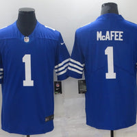 Men's Indianapolis Colts Pat McAfee #1 Blue Game Jersey1
