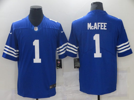 Men's Indianapolis Colts Pat McAfee #1 Blue Game Jersey1