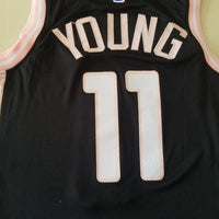 Men's Atlanta Hawks Trae Young #11 NBA Black Swingman Jersey1