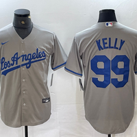 Men's Los Angeles Dodgers Joe Kelly #99 Gray Replica Player Jersey1
