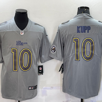 Men's Los Angeles Rams Cooper Kupp #10 Gray Atmosphere Fashion Game Jersey1