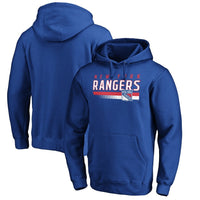 Men's Blue New York Rangers Staggered Stripe Pullover Hoodie