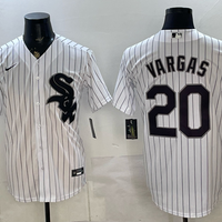 Men's Chicago White Sox Miguel Vargas #20 White Home Replica Jersey