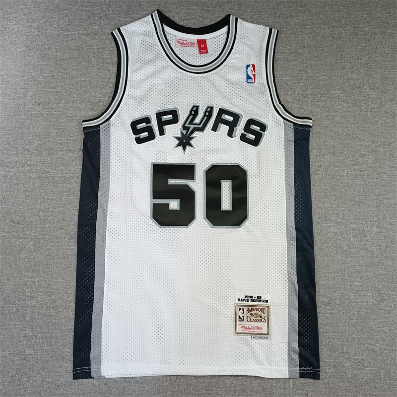 Men's San Antonio Spurs David Robinson White 1998-99 Classics Swingman Jersey1