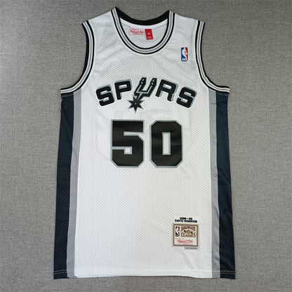 Men's San Antonio Spurs David Robinson White 1998-99 Classics Swingman Jersey1