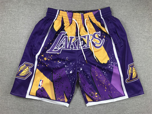 Men's Los Angeles Lakers Purple Swingman Pocket Shorts1