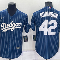 Men's Los Angeles Dodgers Jackie Robinson #42 Blue Fashion Player Jersey1
