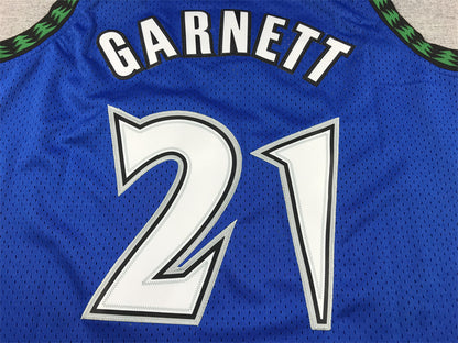 Men's Minnesota Timberwolves #21 Kevin Garnett Hardwood Classics Swingman Jersey1