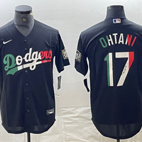 Men's Los Angeles Dodgers Shohei Ohtani Black Player Jersey1