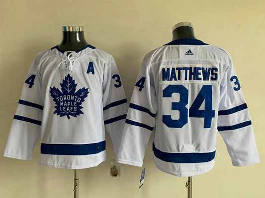 Men's Toronto Maple Leafs Auston Matthews #34 White Player Jersey1