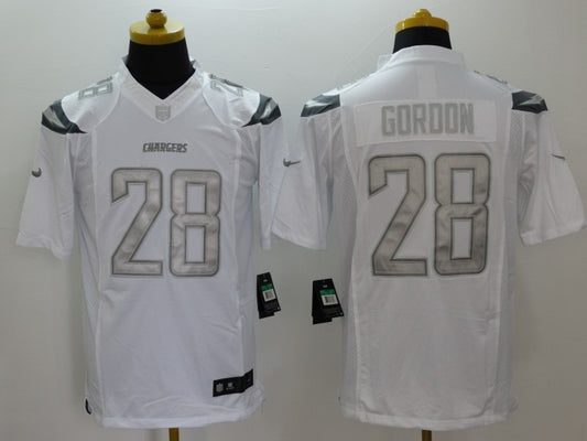 Men's Los Angeles Chargers Melvin Gordon III #28 White Game Player Jersey1