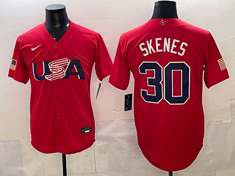 Paul Skenes USA Baseball Red World Baseball Classic Jersey