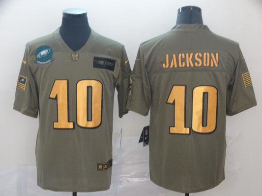 Men's Philadelphia Eagles Desean Jackson #10 Brown Game Player Jersey1