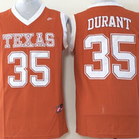 Men's Texas Longhorns Kevin Durant #35 Orange Replica Team Jersey