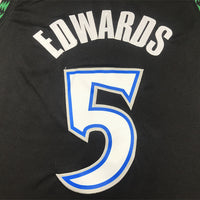 Men's Minnesota Timberwolves Anthony Edwards #5 Black Swingman Jersey1