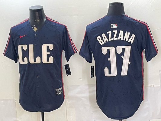 Men's Cleveland Guardians Travis Bazzana #37 Navy City Connect Limited Player Jersey