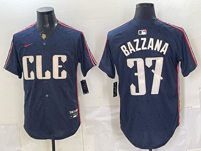 Men's Cleveland Guardians Travis Bazzana #37 Navy City Connect Limited Player Jersey
