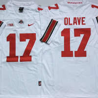 Men's Ohio State Buckeyes Chris Olave #17 White Player Game Jersey
