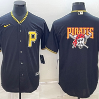 Men's Pittsburgh Pirates Black Replica Team Jersey1
