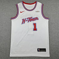 Amen Thompson #1 Houston Rockets White 2025-26 Swingman Jersey City Edition - JerseysFreak
