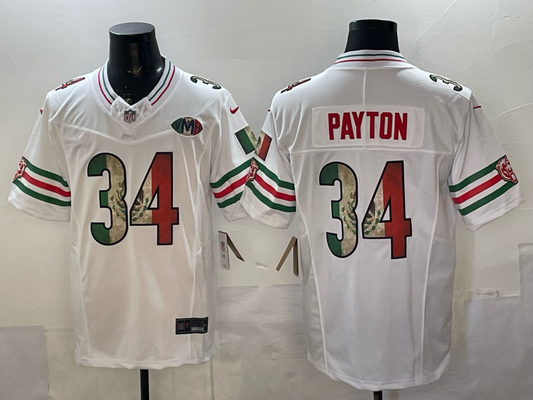 Men's Chicago Bears Walter Payton #34 White Game Team Jersey
