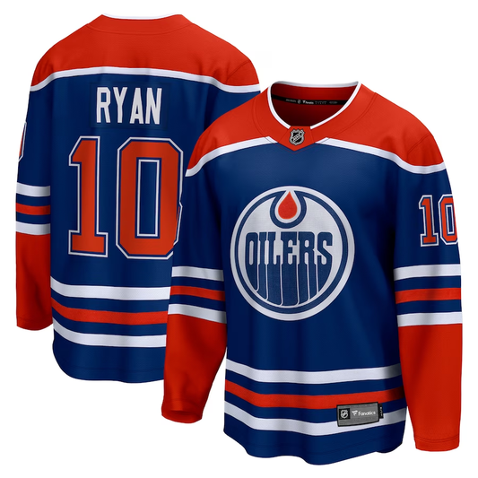 Men's Edmonton Oilers Derek Ryan #10 Royal Home Breakaway Jersey1