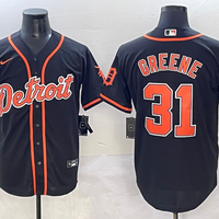 Men's Detroit Tigers Riley Greene #31 Black Limited Player Jersey