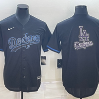 Men's Los Angeles Dodgers1 Replica Player Jersey Black