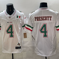 Dak Prescott #4 Dallas Cowboys White Game Team Jersey - JerseysFreak