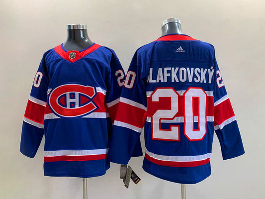 Men's Montreal Canadiens Juraj Slafkovsky #20 Blue Player Jersey1