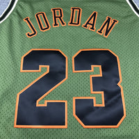 Michael Jordan Chicago Bulls Army Green Jersey - 4