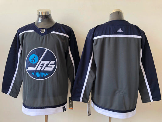 Men's Winnipeg Jets Light Gray Blank Jersey1