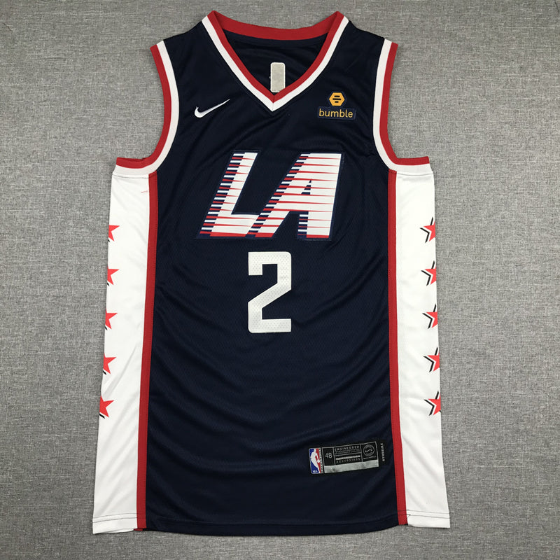Men's LA Clippers #2 Kawhi Leonard  Swingman Jersey1 Retro
