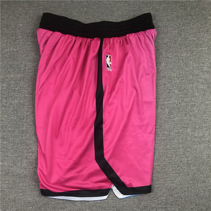 Men's Miami Heat Pink/Blue City Edition Basketball Shorts1