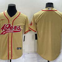 Men's San Francisco 49ers Gold Blank Jersey1