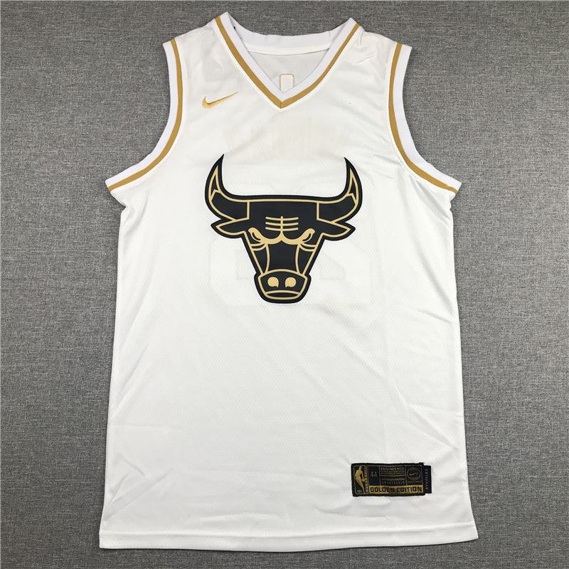 Men's Chicago Bulls Michael Jordan #23 White Classics Swingman Player Jersey1